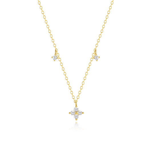 Ketting 18kt Verguld Zilver | Trio Flower