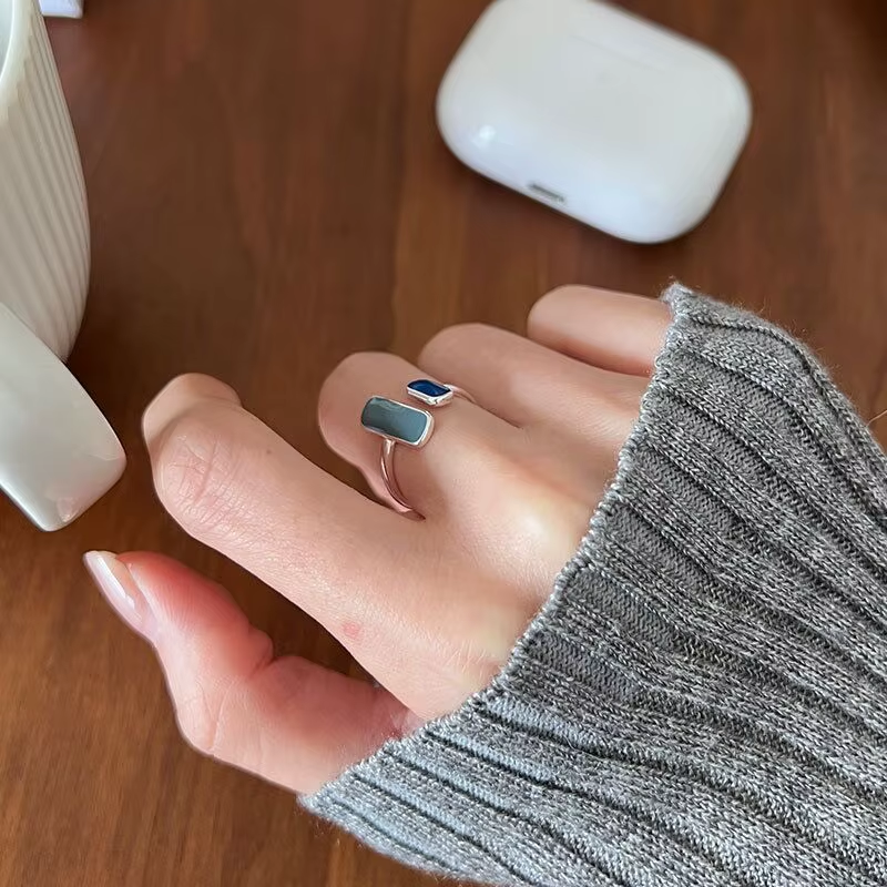 Silver Ring – Blue/Green