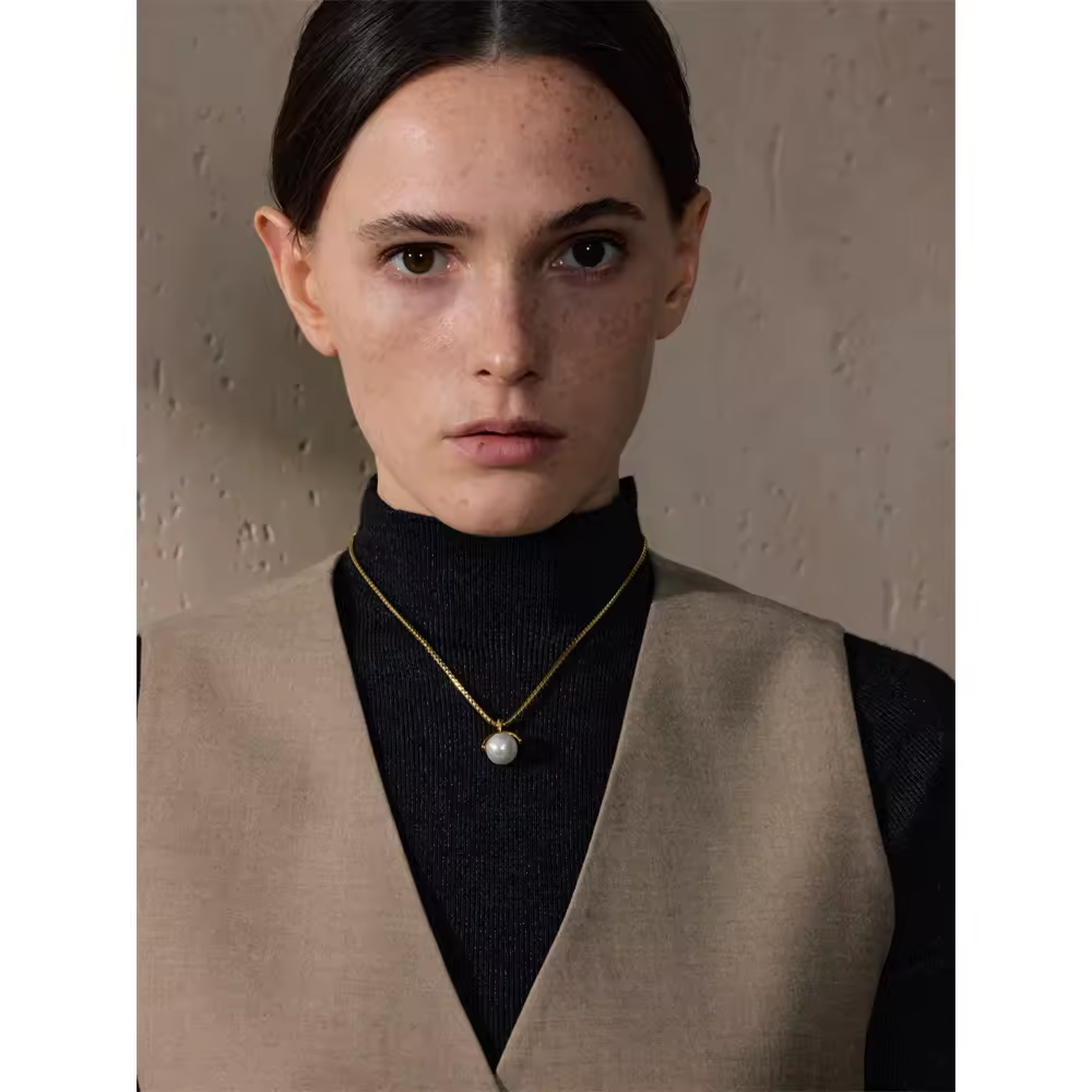 Ketting Edelstaal | Parel Hanger