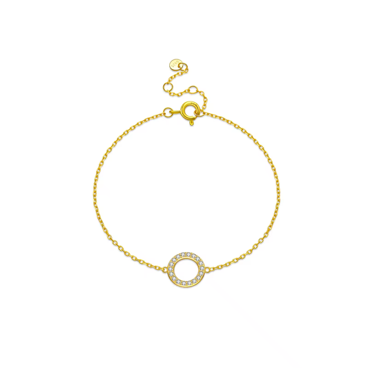 Armband 18kt Verguld Zilver | Zirconia Circle