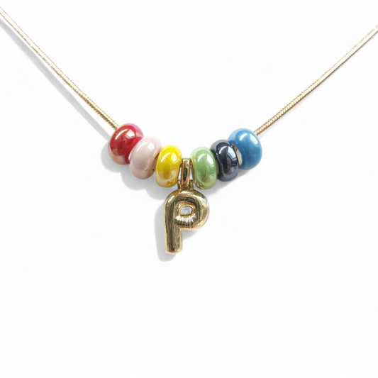 Aliki - Ketting Rainbow Initiaal