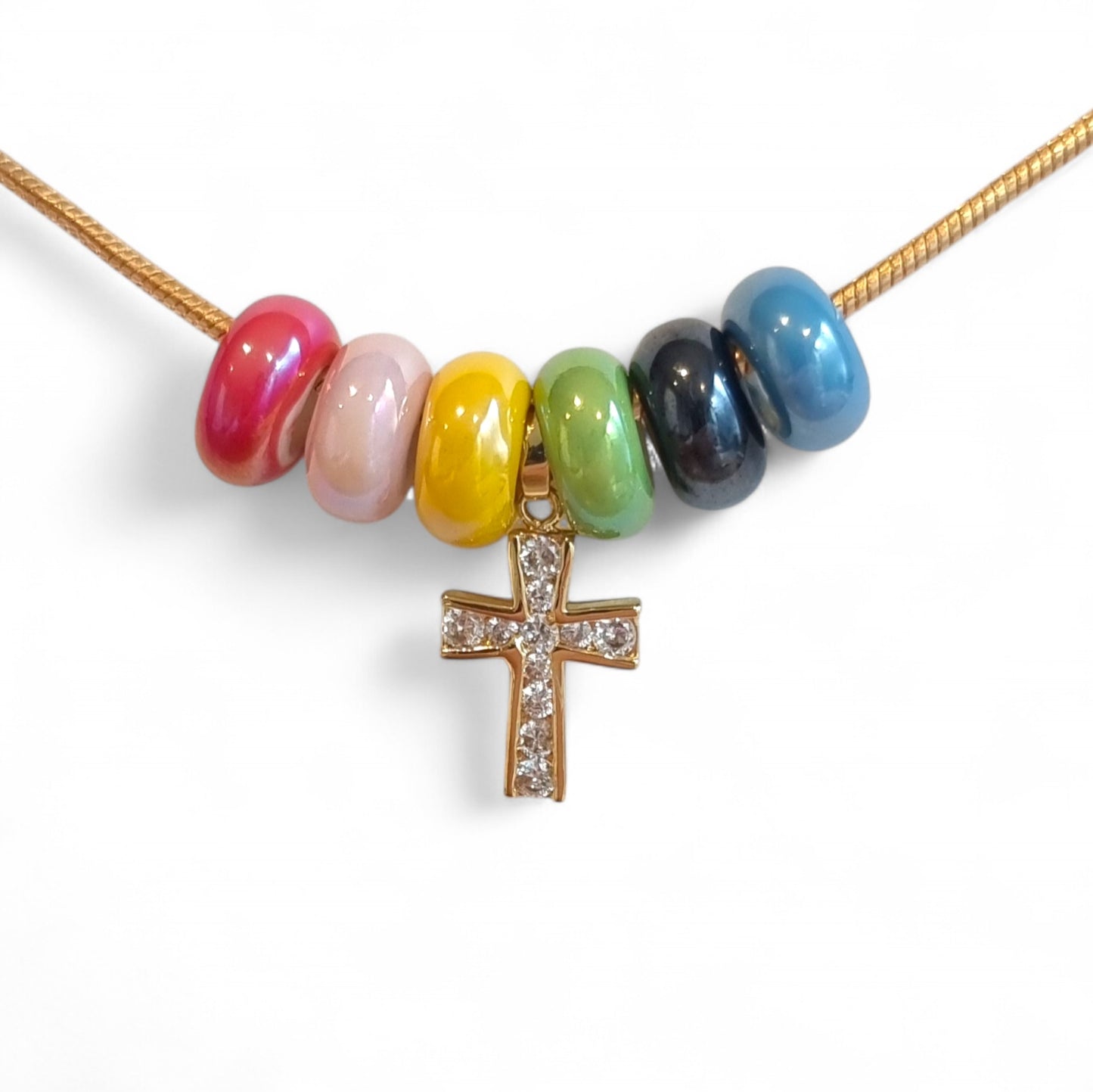 Aliki - Ketting Rainbow Cross