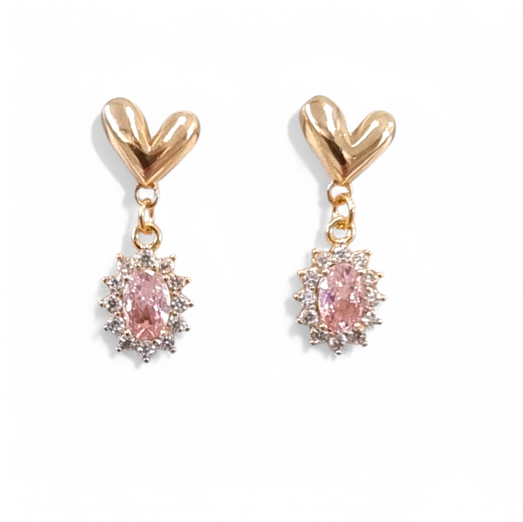 Oorringen 24kt Verguld | Rosa Studs