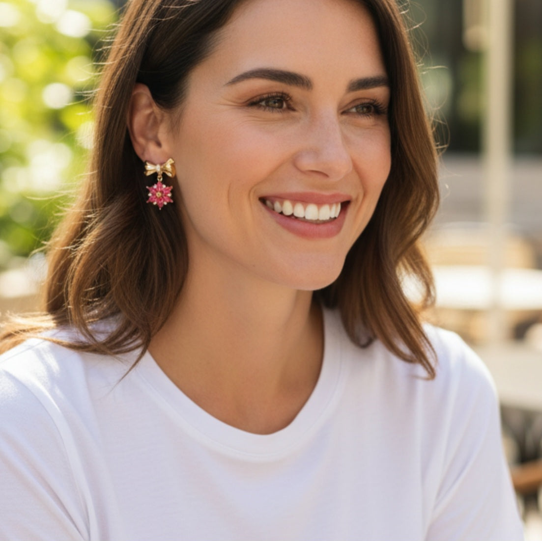 Oorringen 24kt Verguld | Pink Flower