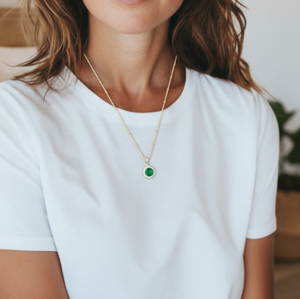 Ketting 24kt Verguld | Red Zirconia