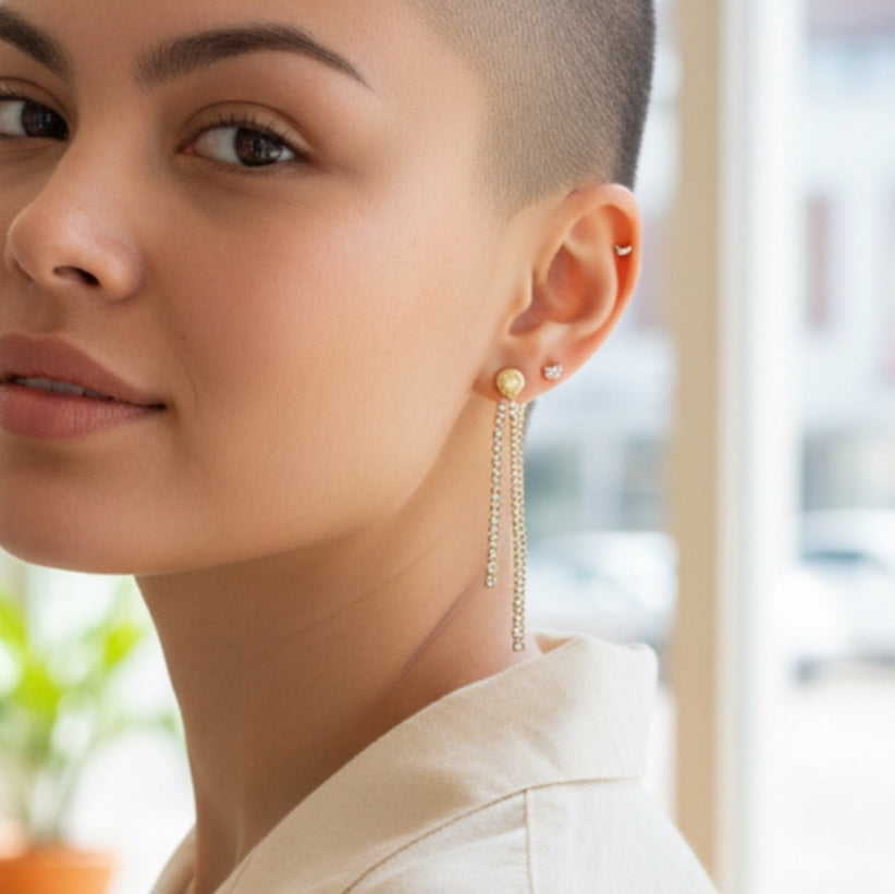 Oorringen 24kt Verguld | Zirkonia Stream