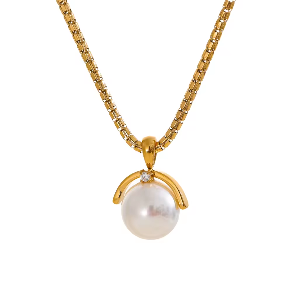 Ketting Edelstaal | Parel Hanger