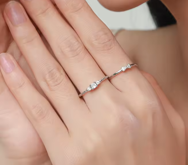 Ring 18kt Verguld Zilver | Zirconia Strik