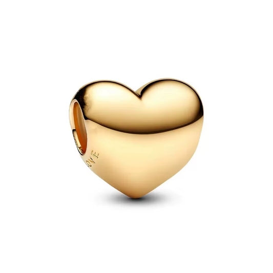 Gold Heart Love - Charm