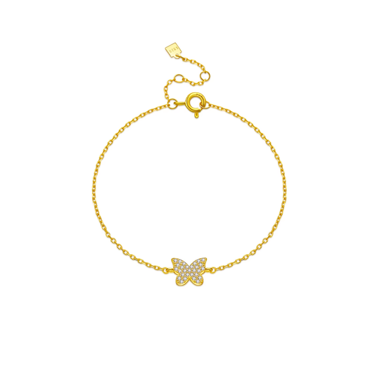 Armband 18kt Verguld Zilver | Butterfly