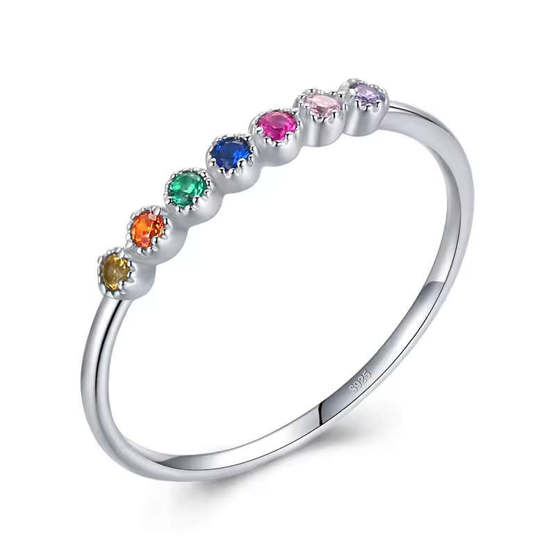 Ring 18kt Verguld Zilver | Zirconia Color