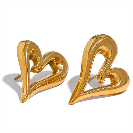 Gouden Hart Studs – Oorringen