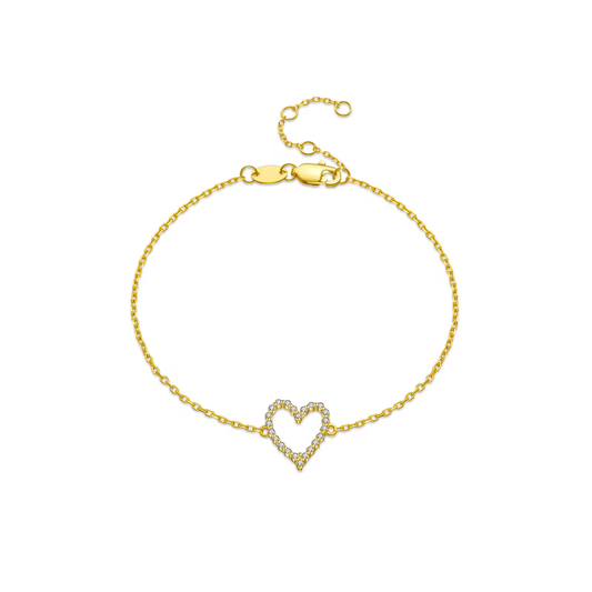 Armband 18kt Verguld Zilver | Heart
