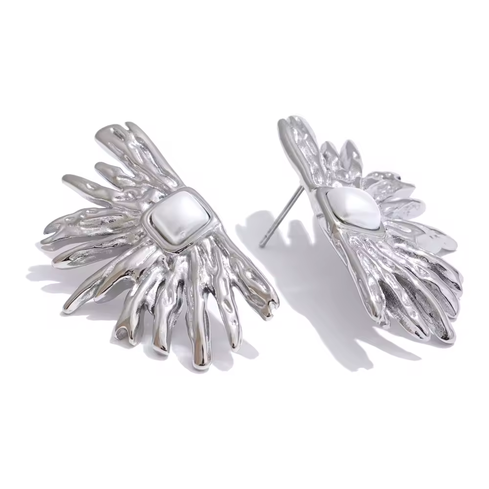 Bloem-Parel Studs | Oorringen