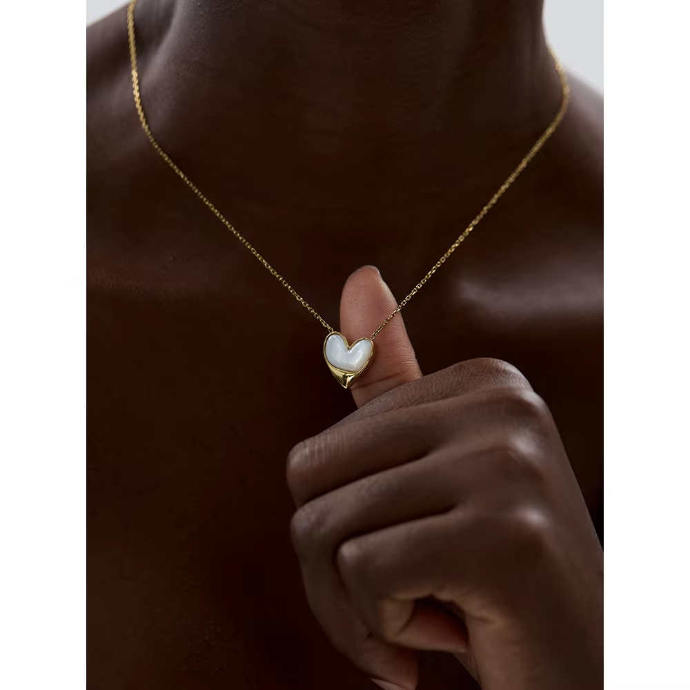 Ketting Edelstaal | Schelp Hart