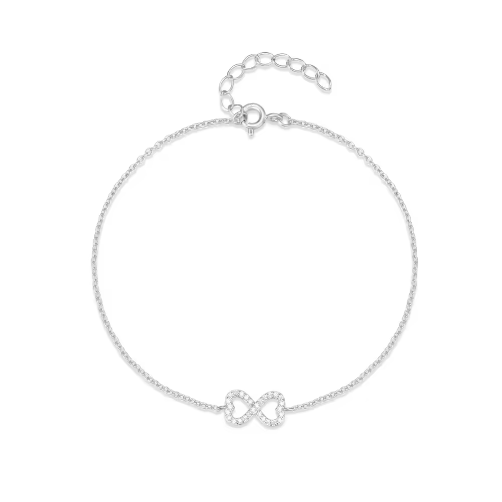 Armband 18kt Verguld Zilver | Zirconia Infinity