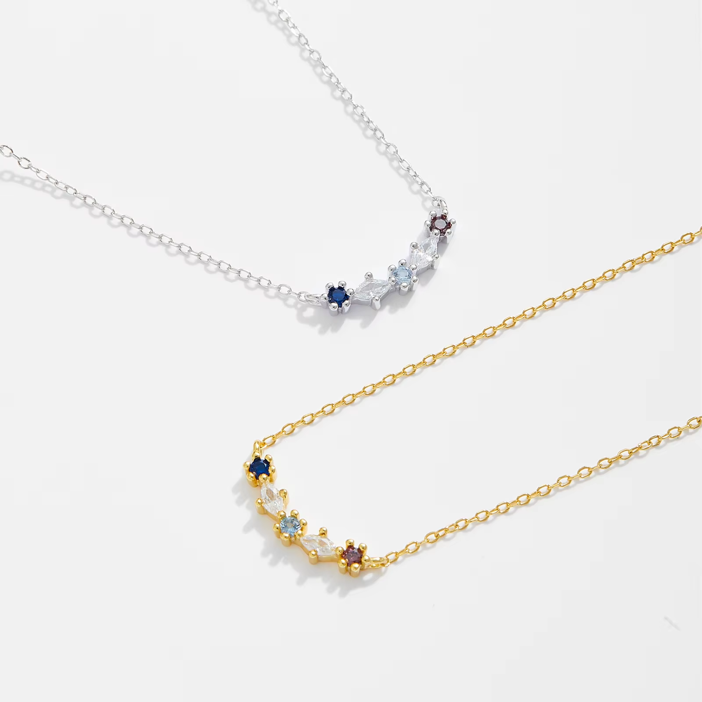 Ketting 18kt Verguld Zilver | Zirkonia Stars