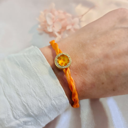 Aliki - Satin Bracelet Orange | Armband