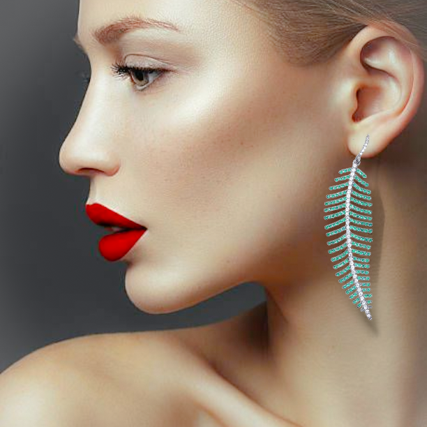 Zirconia Leaf Studs | Statement Oorringen