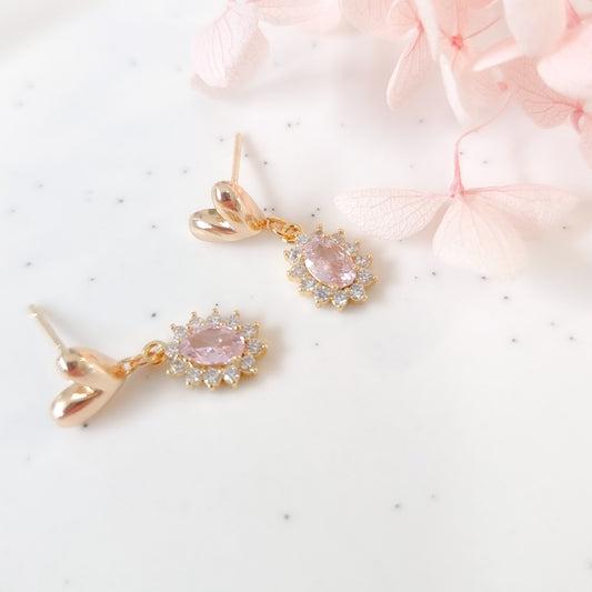 Oorringen 24kt Verguld | Rosa Studs