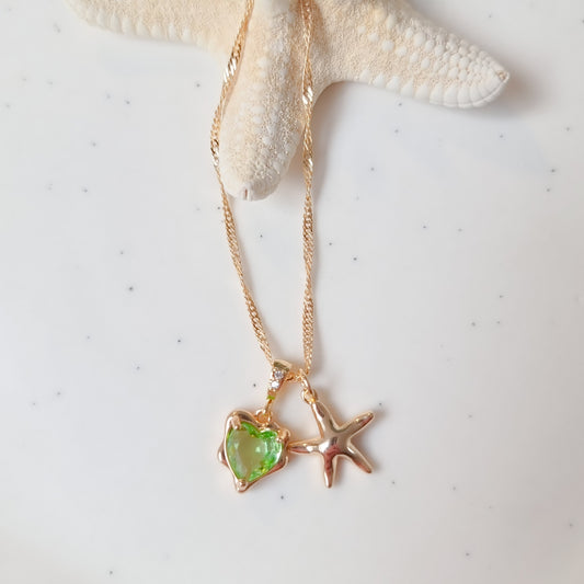 Ketting 24kt Verguld |Starfish & Heart