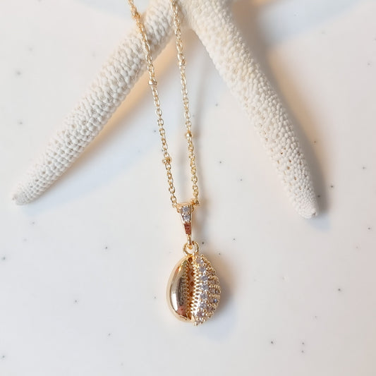 Ketting 24kt Verguld | Clam Zirconia
