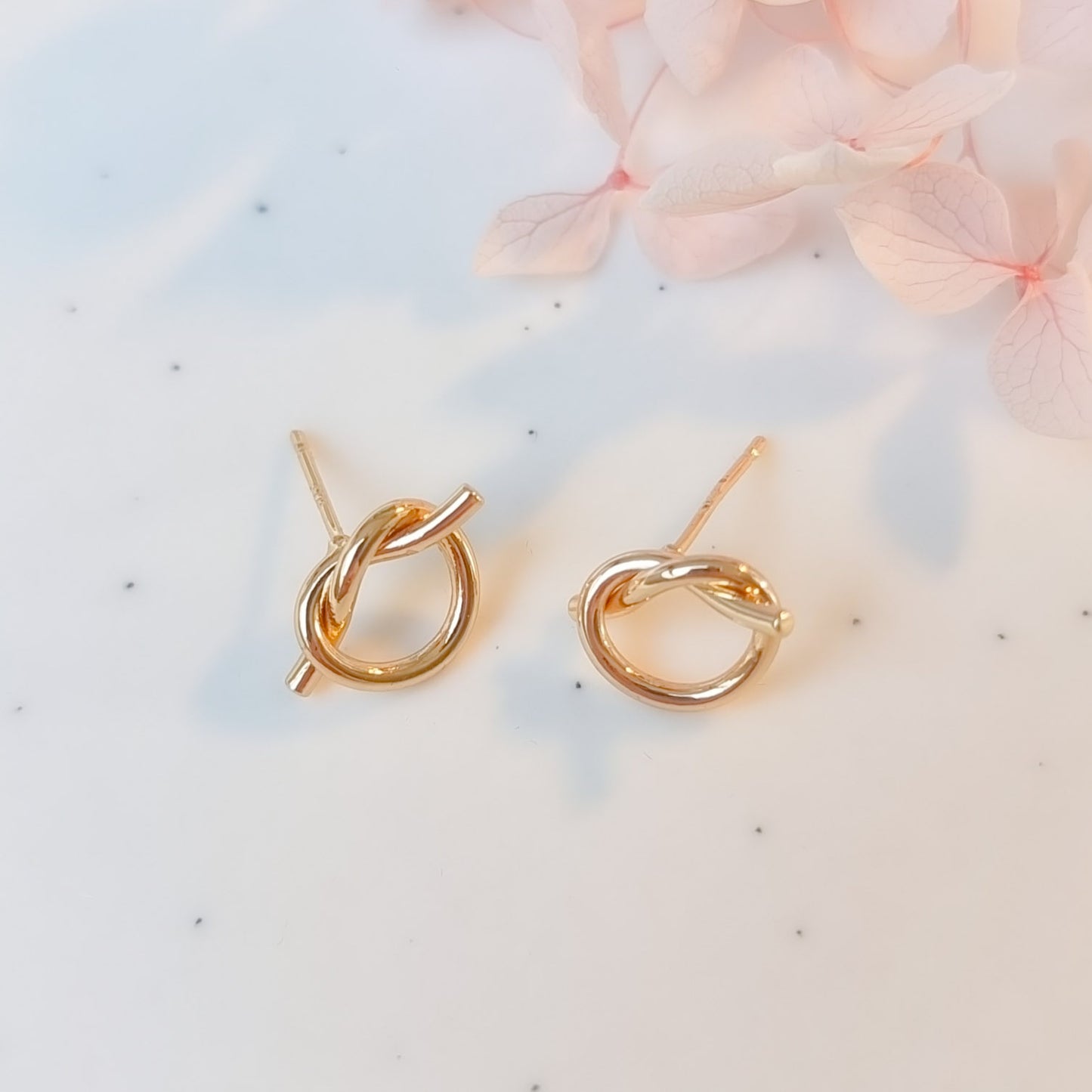 Oorringen 24kt Verguld | Knotted Studs