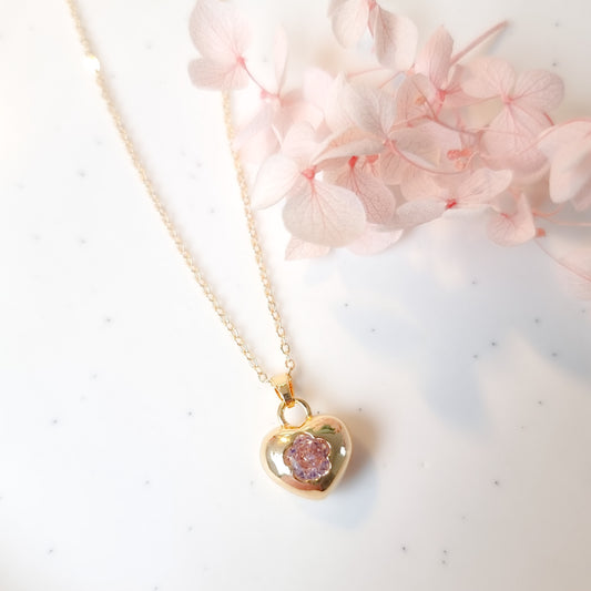 Ketting 24kt Verguld | Pink Heart