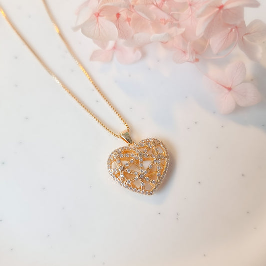 Ketting 24kt Verguld | Geometrisch Hart