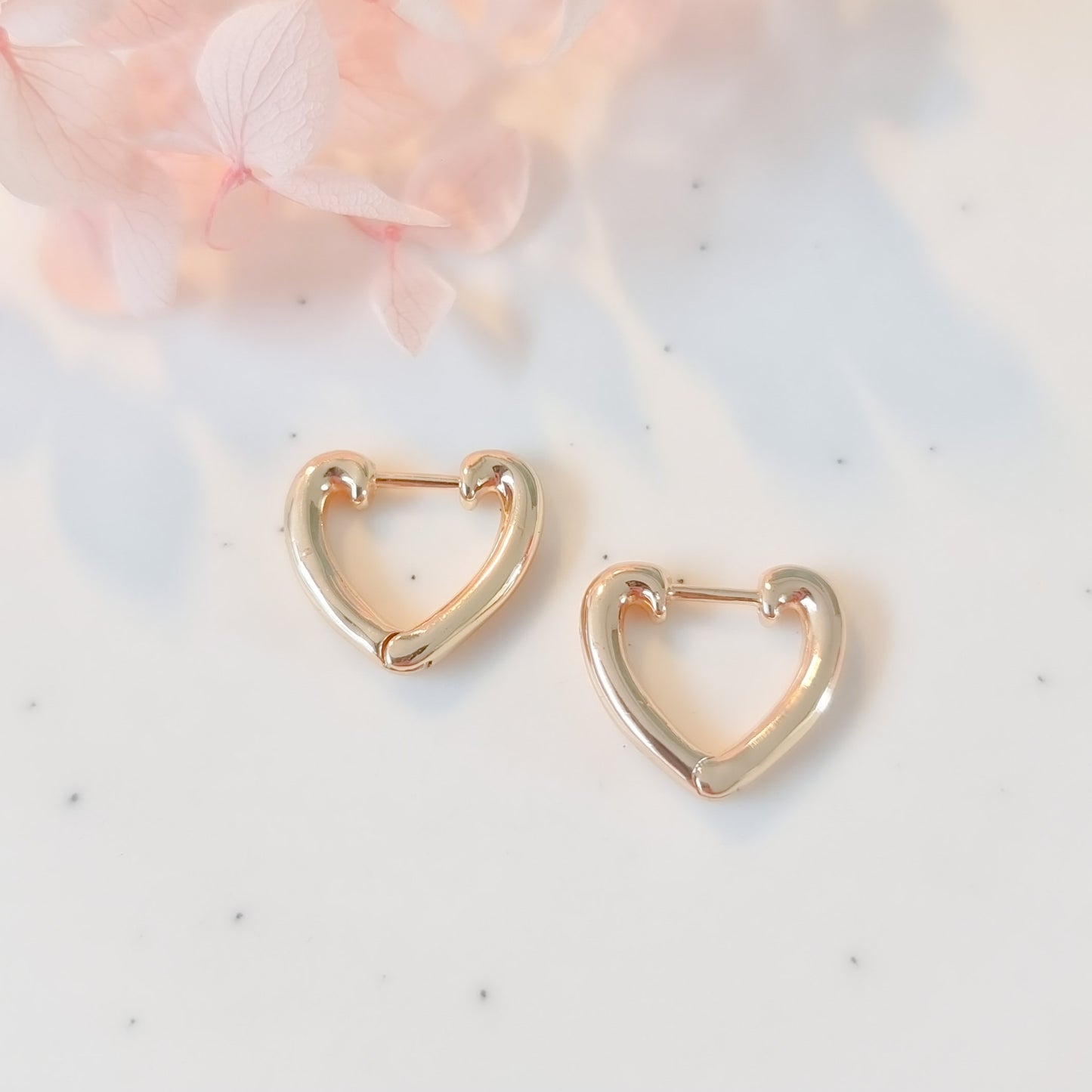 Oorringen 24kt Verguld | Heart Hoops