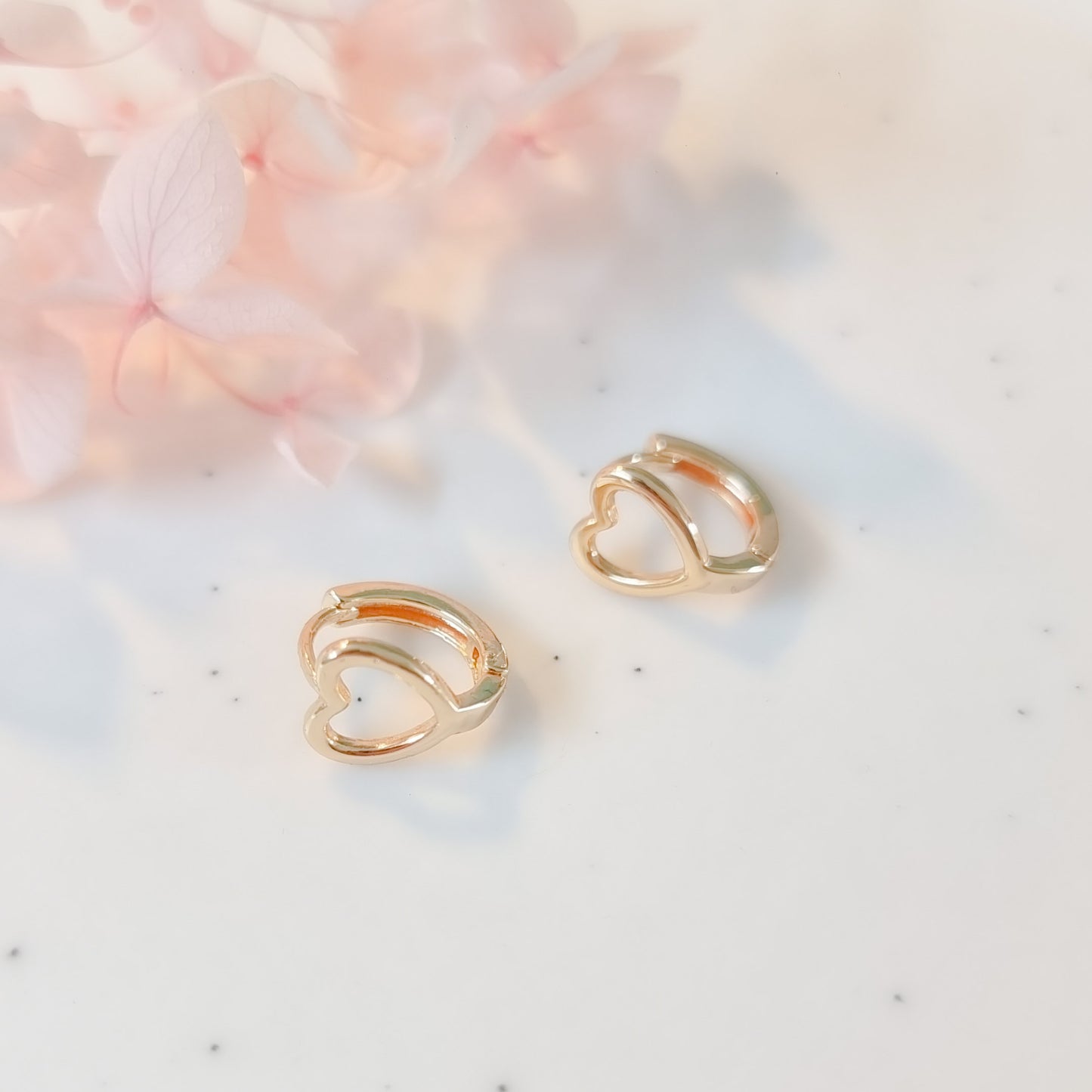 Oorringen 24kt Verguld | Heart Huggies