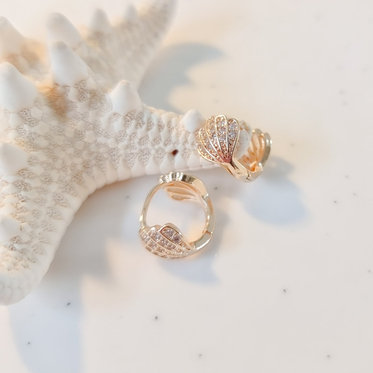 Ooringen 24kt Verguld | Shell Huggies