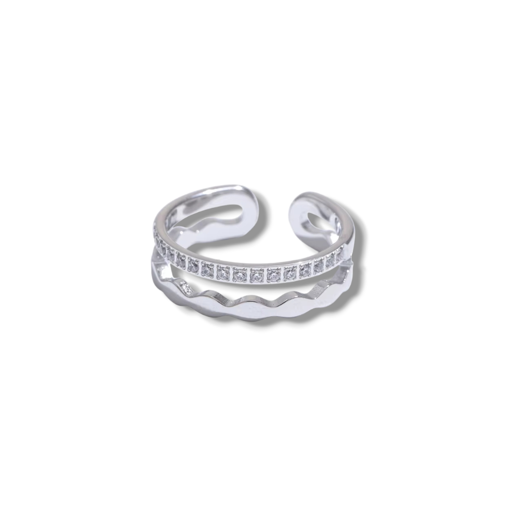 Zirconia Dubbel – Ring