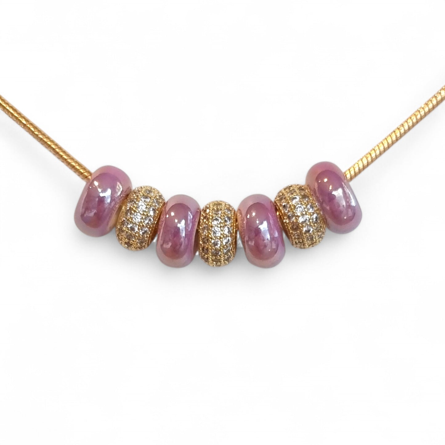 Aliki - Ketting Paars/Goud