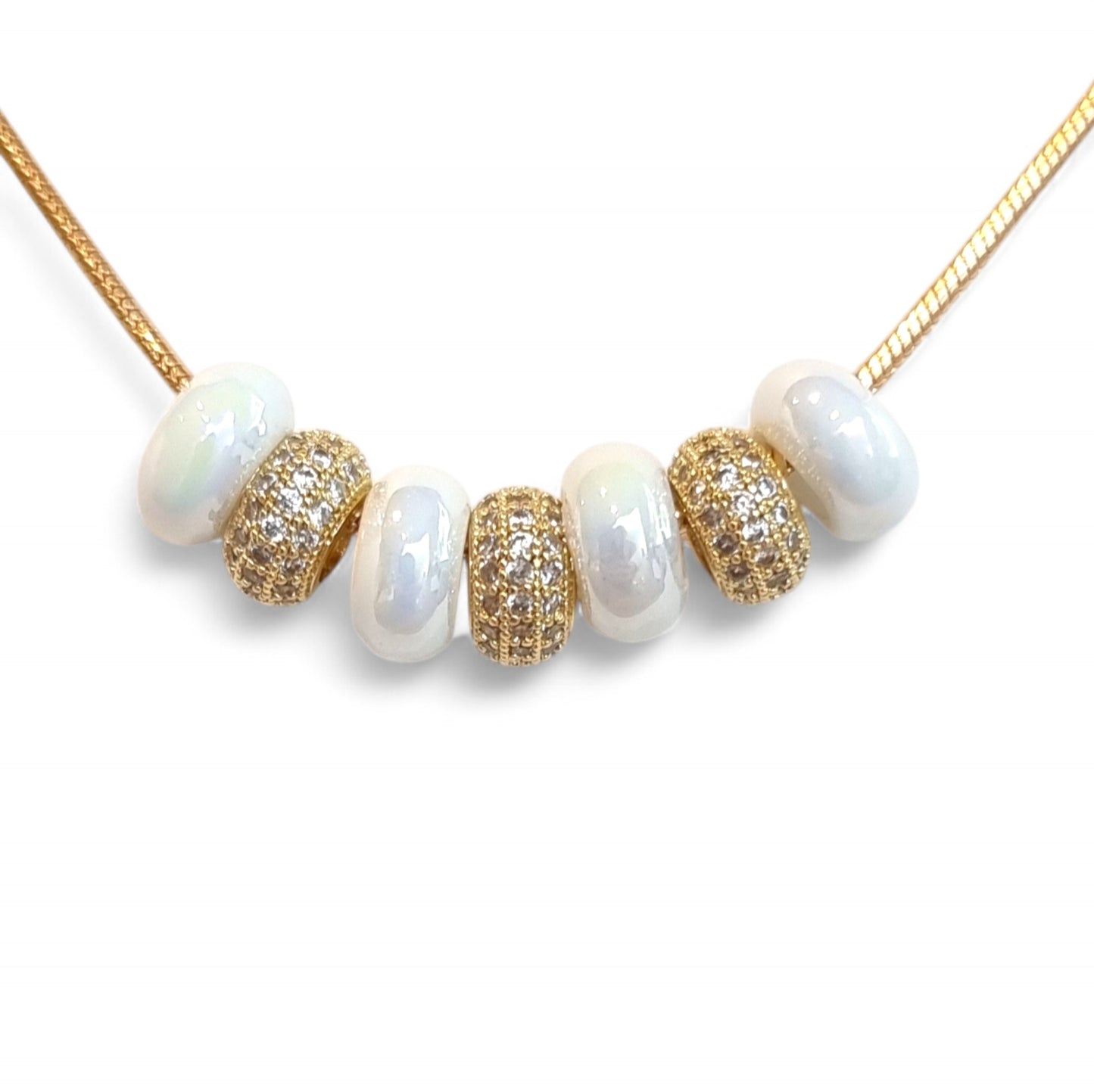 Aliki - Ketting Wit/Goud