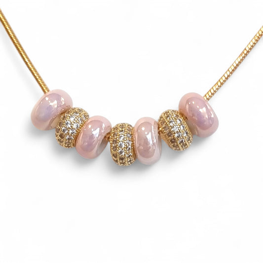 Aliki - Ketting Roze/Goud