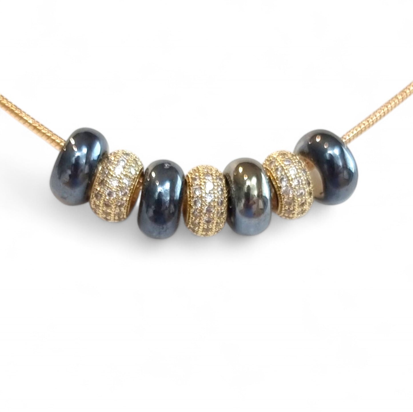 Aliki - Ketting Zwart/Goud