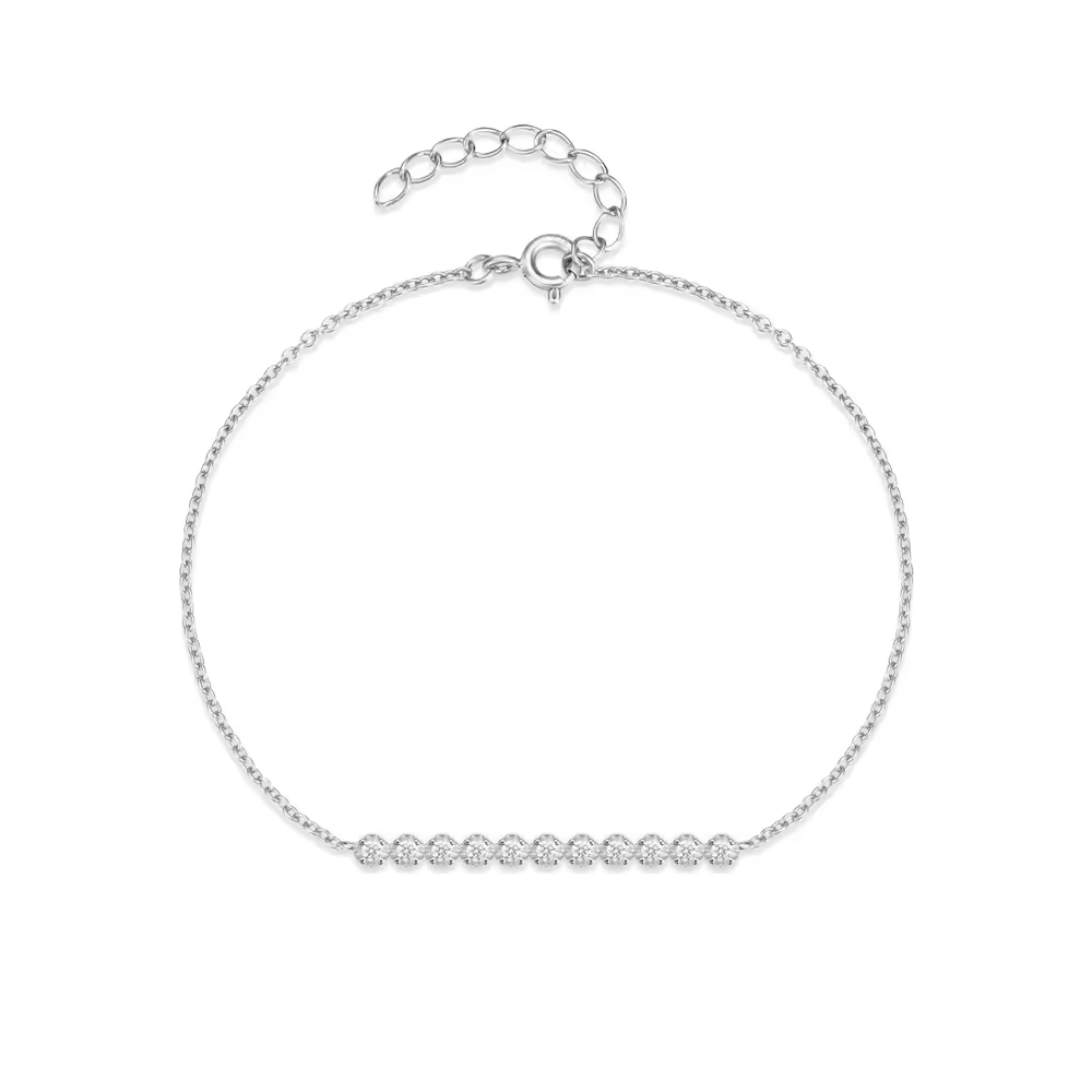 Armband 18kt Verguld Zilver | Zirconia Bar