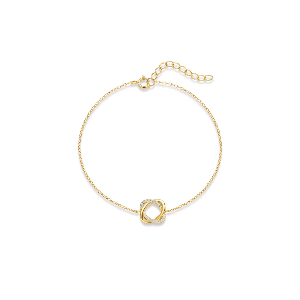 Armband 18kt Verguld Zilver | Square