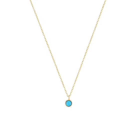 Ketting 18kt Verguld Zilver | Turquoise