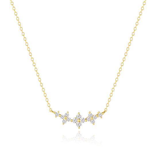 Ketting 18kt Verguld Zilver | Flower Row