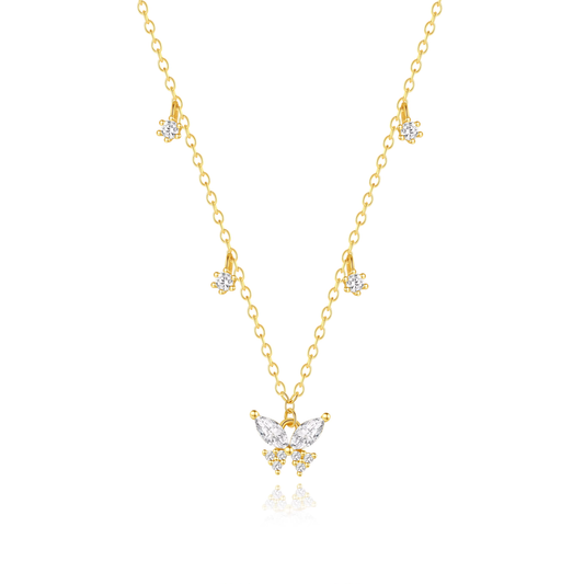 Ketting 18kt Verguld Zilver | Butterfly
