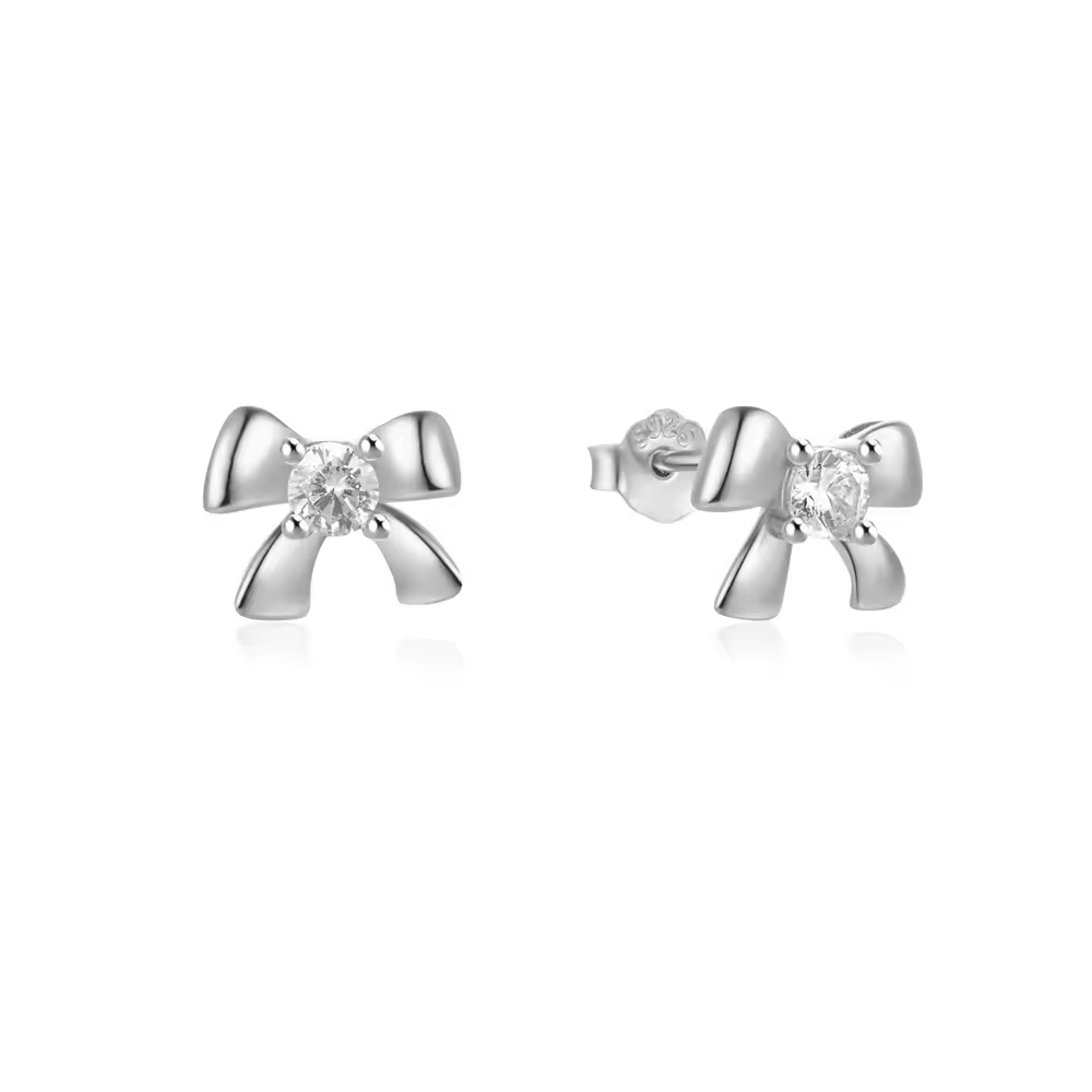 Oorringen 18kt Verguld Zilver | Bow Studs