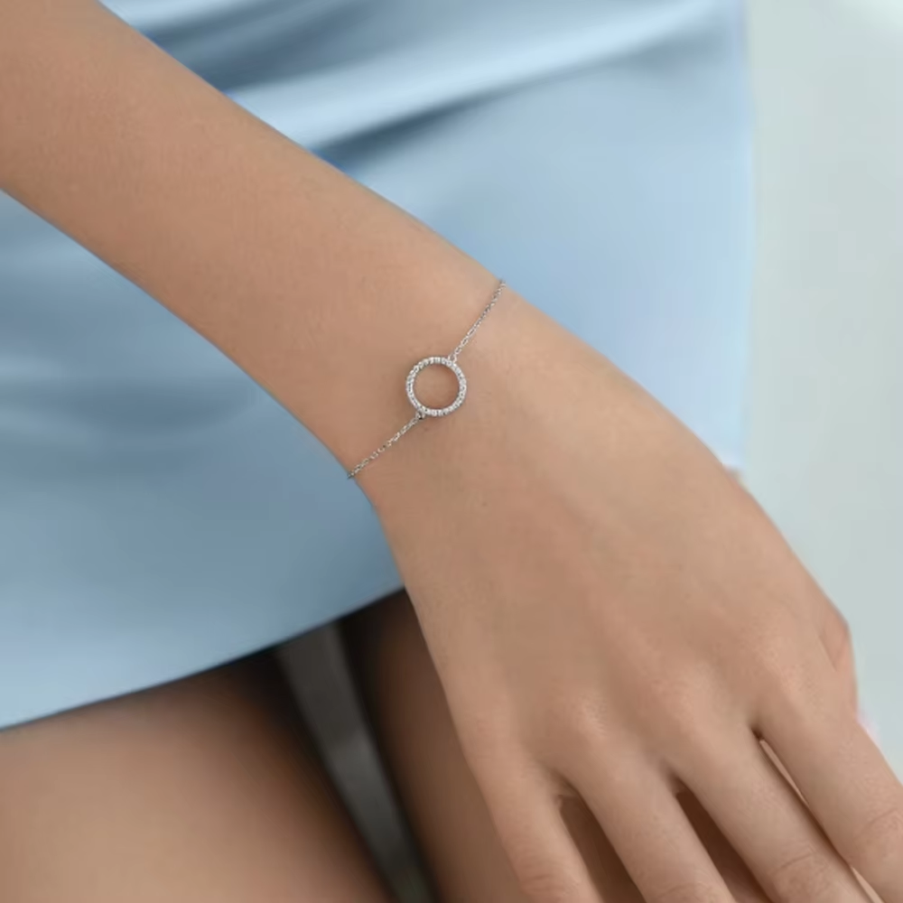 Armband 18kt Verguld Zilver | Zirconia Circle