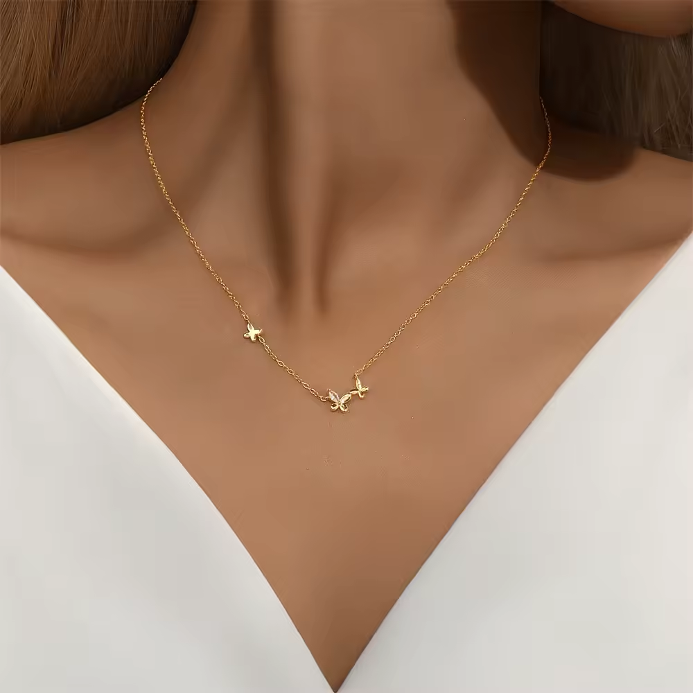 Ketting 18kt Verguld Zilver | Butterfly