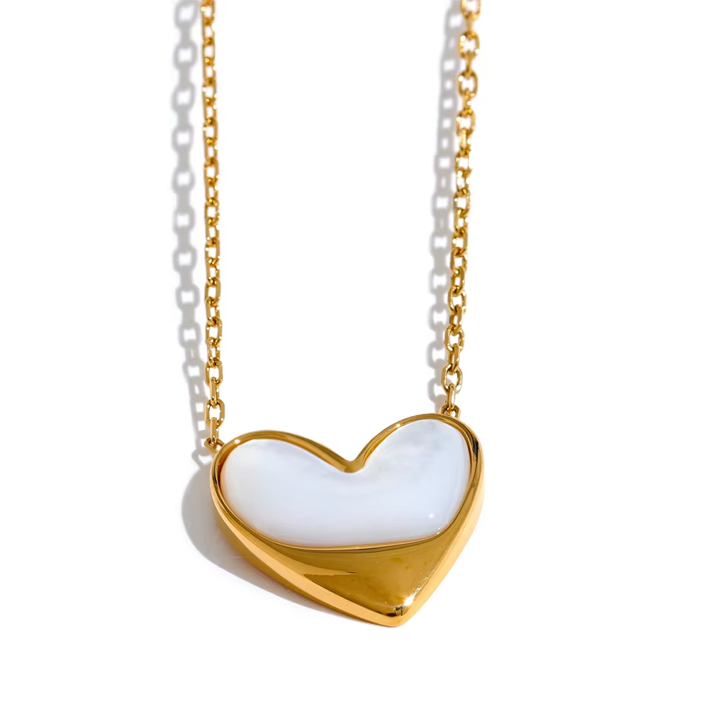 Ketting Edelstaal | Schelp Hart