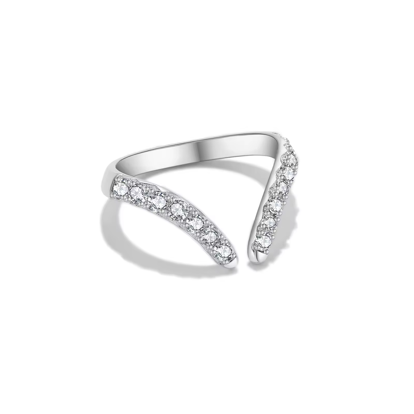 Ring 18kt Verguld Zilver | Zirkonia Open