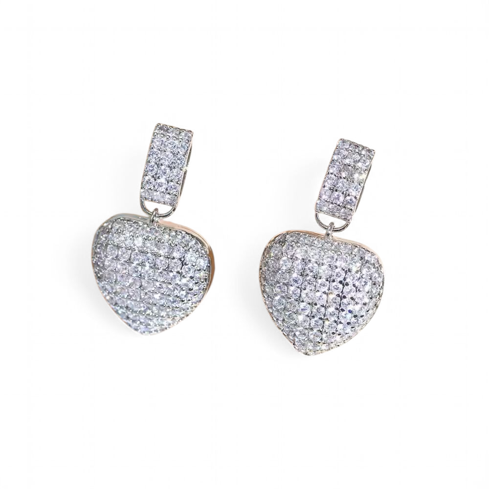Zirconia Heart Studs | Statement Oorringen