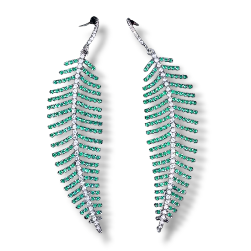 Zirconia Leaf Studs | Statement Oorringen