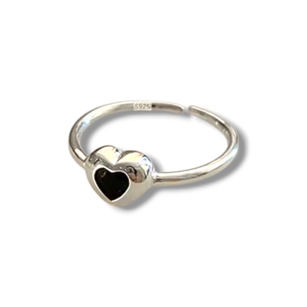 Silver Ring – Zwart Hart